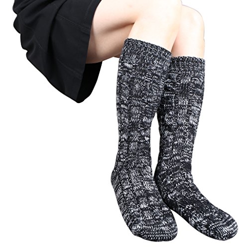 beautyin Womens Winter Long Footed Leg Warmers Knitted Socks Boot Cuffs