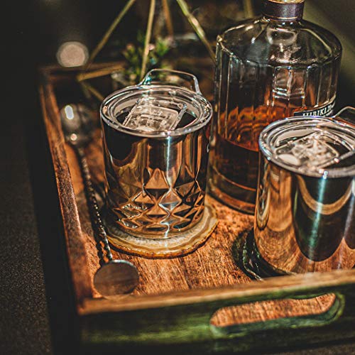 DRINCO 10oz Stainless Steel Tumbler, Vacuum Insulated Tumbler Whiskey