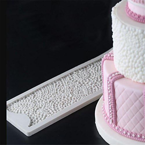 Pearl Strip Silicone Mold, Handmade Fondant Soap Mould, Cupcake Baking Mat, Cake Border Decorating Tool, Chocolate Cake Maker,DIY Craft Non-Stick Bakeware Sugarcraft Gumpaste Pastry Desset Making Mold