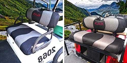 YouLeGo – Golf Cart Front/Back Seat Cover Sets Fit to Club Car, EZGO, Yamaha and Rear Flip Seats.Breathable Washable Polyester Mesh Cloth. Renew Your Golf Cart.