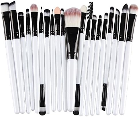 YYF Makeup Brush Set - 20pcs Premium Cosmetic Brushes for Concealer Eye Shadow Foundation Blending Blush Concealer Eye Shadow, Cruelty-Free Synthetic Fiber Bristles Brushes Set