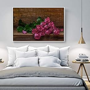 Floating Framed Canvas Wall Art for Living Room, Bedroom Still Life Canvas Prints for Home Decoration Ready to Hang - 16x24 inches