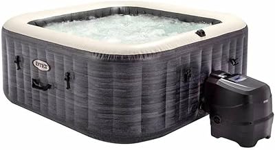 55090 - SPA insuflável exterior e interior para 4 pessoas, medições 175x175cm, capacidade 795 litros, temperatura da água 10º-40º, SPA insuflável, banheira