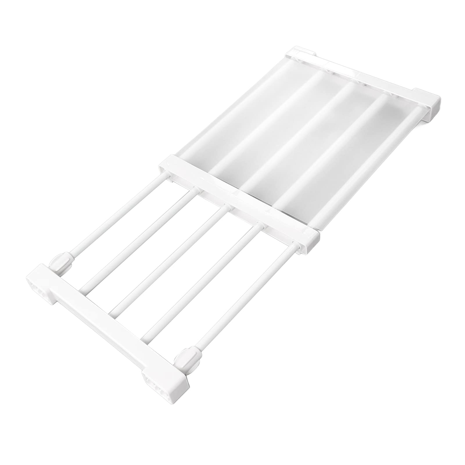 Mumusuki Closet Tension Shelf Rod, Metal Storage Rack Cabinet Organizer DIY Divider Separator Shelves for Organization (38‑55cm / 15‑21.7in Length)