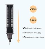 Surcotto 12 Pack Rollerball Pens 0.5mm Black Gel Quick-Dry Ink Extra Fine Point view 3