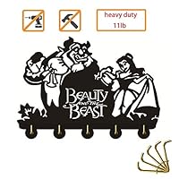 Beauty and The Beast Wall Key Rack Holder Wall Hooks Wall Hanger Coat Rack Keys Bags Clothes Multi-Purpose Keys Handbags Jewelry Organizer