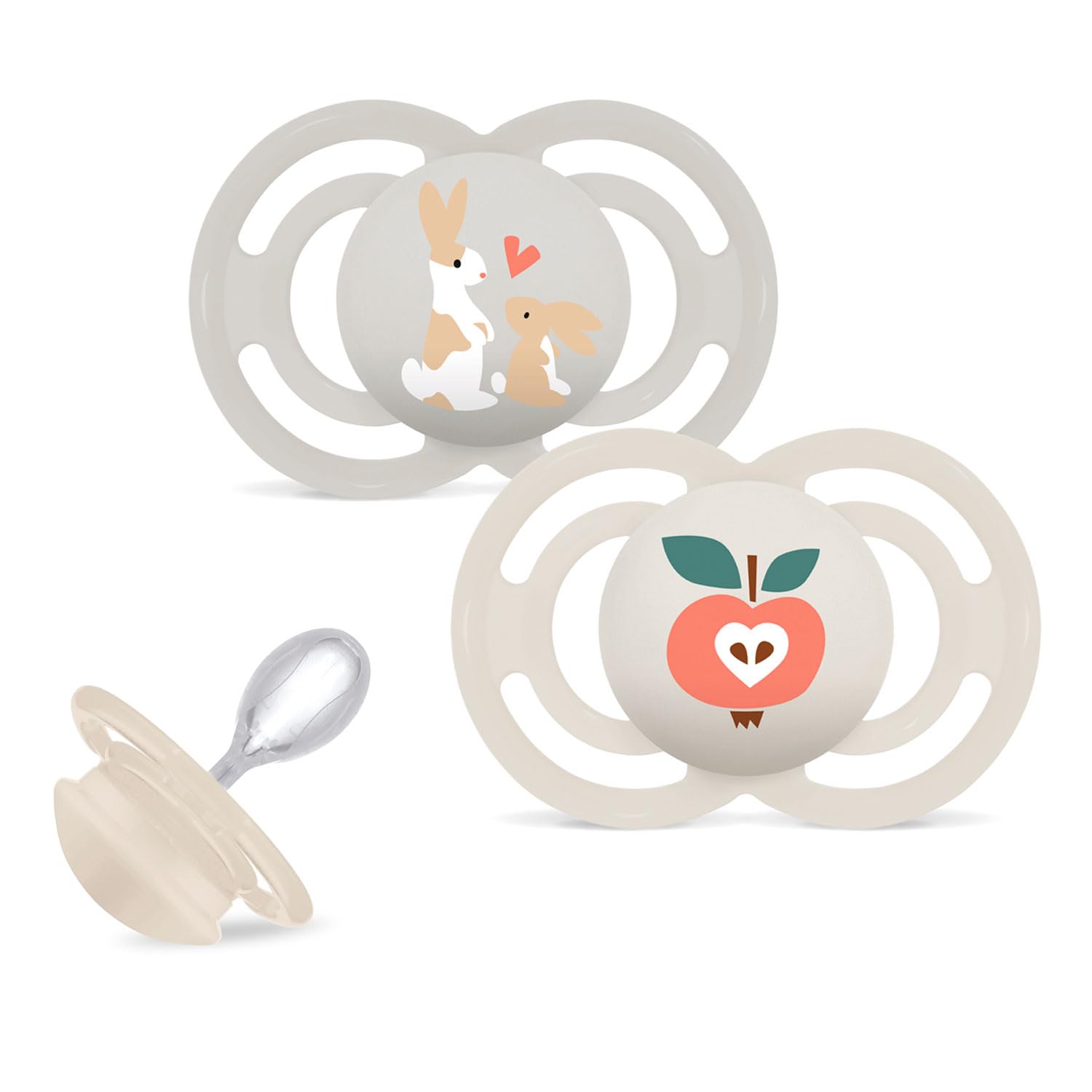 MAM Perfect Day "Skin Soft Silicone" Dummy 16+ // Set of 2 // Fairy Tale Royal Friends // Includes 2 Sterilised Transport Boxes