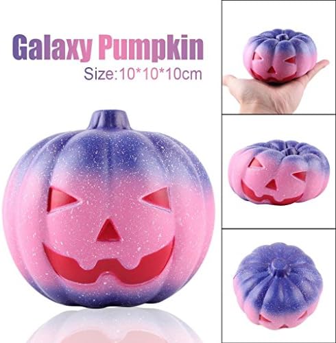 Stress Relief Decompression Toys -10cm Lovely Galaxy Pumpkin Cream Scented Squishy Slow Rising Squeeze Toys Charm (Pink)