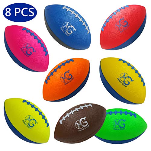 image for MG MACRO GIANT Macro Giant 6 Inch Soft Foam Football, Set of 8, Assort