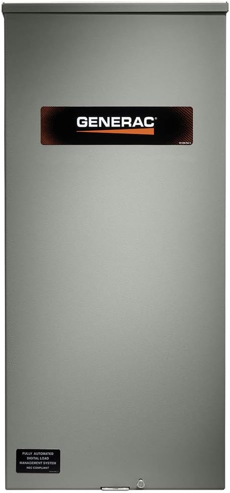 Generac RXSW200A3F 200 Amp Service Rated Automatic Transfer Switch with 8 Circuit Load Center