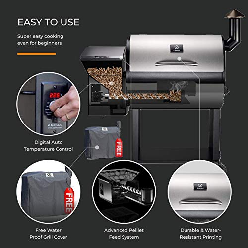 Z Grills ZPG7002E 2020 Upgrade Wood Pellet Grill & Smoker, 8 in 1 BBQ