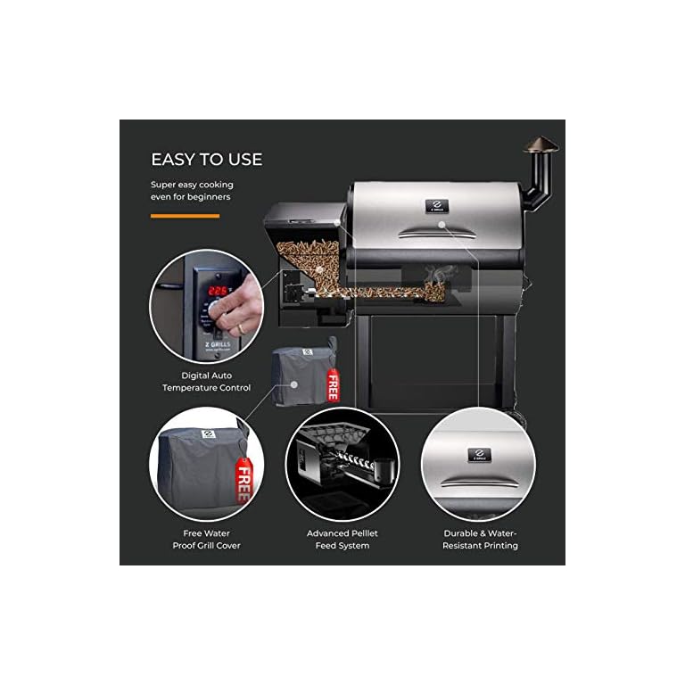 Z Grills ZPG7002E 2020 Upgrade Wood Pellet Grill & Smoker, 8 in 1 BBQ