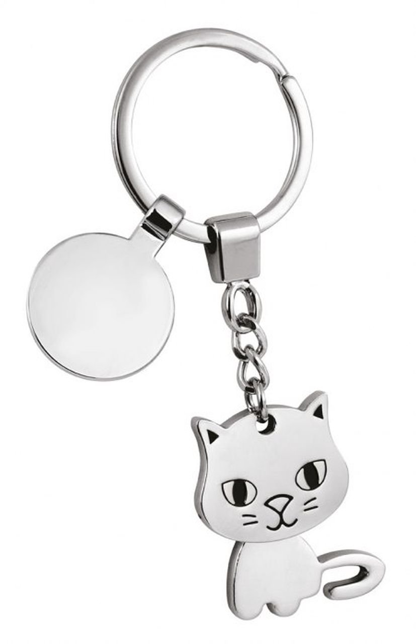 Ten Articulated cat keychain with token cod.EL5687 cm 10x3,5x0,7h by Varotto & Co.