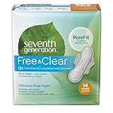 Seventh Generation Chlorine Free Maxi Pads - Overnight With Wings - 14 Pads (Pack of 2)