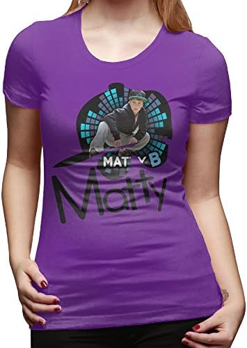 SAXON13 Women's Matty B LOGO Funny T-shirts Purple Size XXL