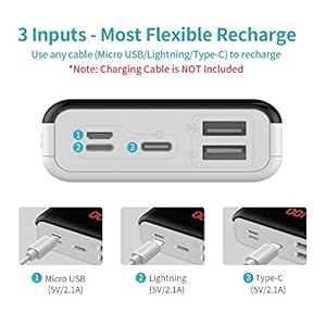 ROMOSS Power Bank 20000mAh Type C, Carica Rapida 3,1 A / 5 V a Massima compatibilità con Tutti i Telefoni Cellulari… - immagine 4