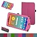 AT&T Trek HD Case,Mama Mouth PU Leather Folio 2-folding Stand Cover with Stylus Holder for 8" AT&T Trek HD 8 inch 4G LTE Tablet (Not fit AT&T Trek 2 HD 8 2016),Pink