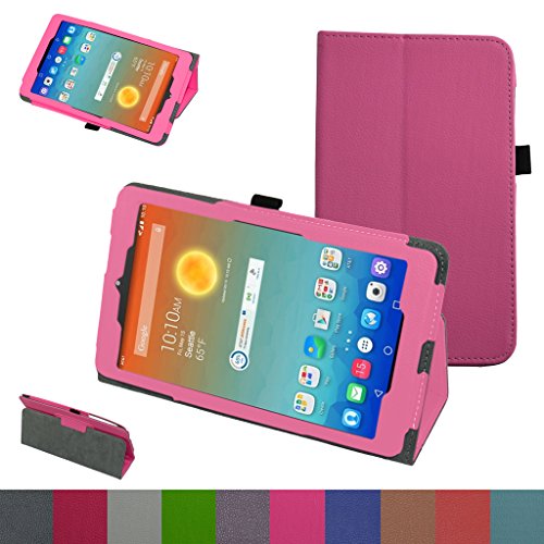 AT&T Trek HD 2015 Case,Mama Mouth PU Leather Folio 2-folding Stand Cover with Stylus Holder for 8
