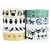 Crafty Rabbit Washi Tape Set | Animal | Repositionable Decorative Washi Tape Rolls for Arts & Crafts, Scrapbooking, Calendar, Organizer | Set of 7