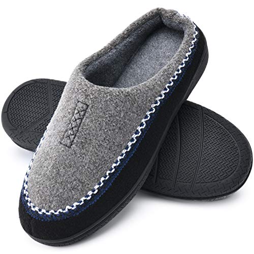 DL Memory Foam House Slippers for Men Indoor, Comfy Slip On Men's Home