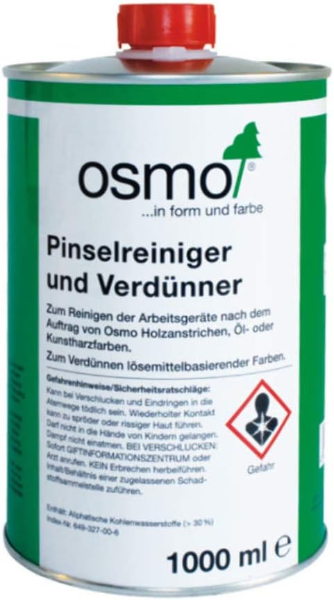 Osmo Brush Cleaner Thinner 1 Litre Solvent Based Paint Wood Finishes