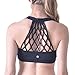 Queenie Ke Women's Medium Support Hand-Knited Nest Back Sport Fast Lane Bra Size L Color Black Pro
