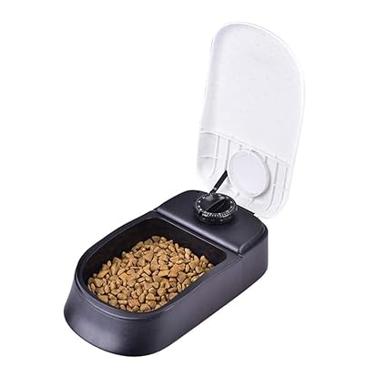 V.JUST Automatische Haustier Feeder Hund Timing Feeder Katze Hund Haustier Trockenfutterspender Dish Bowl