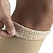 Truform 20-30 mmHg Compression Stockings for Men and Women, Thigh High Length, Dot Top, Closed Toe, Beige, Small