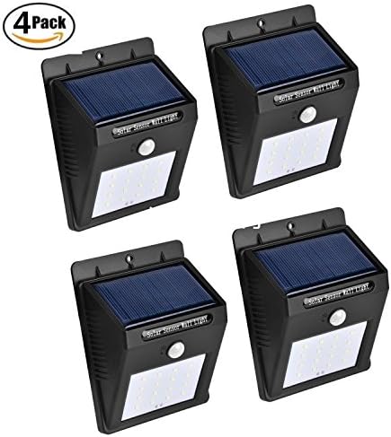 TFBOYS Motion Sensor Light 16 LED Outdoor Solar Wall Lights Wireless Waterproof Security Bright Solar Motion Sensor Night Lights (4 pack)