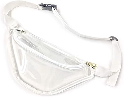 Amazon クリア ウエストポーチ レディース おしゃれ ビニール 透明 スケルトン ボディ バッグ ホワイト Estimation エスティメイション ポーチ