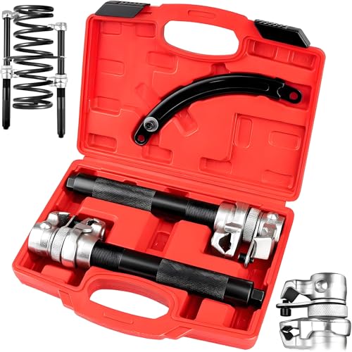 Coil Spring Compressor Tool Claw Spring Compressor Heavy Duty Strut Spring Compression with Safety Jaws and Holder, 2205 LB Capacity Disassembly-free Shock Absorber Compressorfor for Car Truck