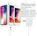 iPhone Charger, Skiva PowerFlow 2.4-Amps 12W AC Wall Foldable Plug Charger for iPhone X / 8 / 8 plus / 7 7+ SE, iPad Pro Air mini [Integrated Apple MFi Certified 8-pin Lightning Cable] [Model:AC107]