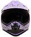 Youth Offroad Gear Combo Helmet Gloves Goggles DOT Motocross ATV Dirt Bike MX Motorcycle Purple - Medium