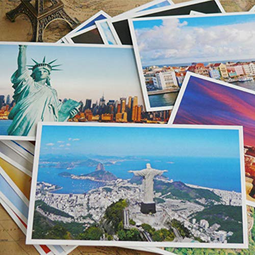 HOSTEESSCHOICE Beautiful Postcard set of 30 Post card variety pack World travel sites 4 x 6 In , World Place B