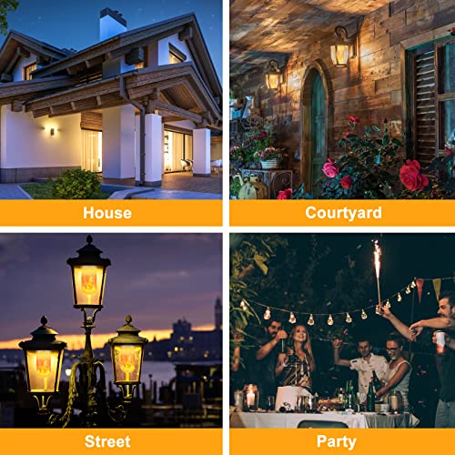 CPPSLEE LED Flame Light Bulbs, 4 Modes Fire Light Bulbs, E26 Base Flame