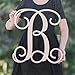 Wooden Letters For Wall Decor - Large Single Cursive Wood Letter - Personalized Initial For Baby Nursery or Any Room In Your Home - Baby Shower Gift - Wall or Door Hanging Signs by 48 Hour Monogram