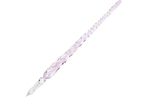 molshine Handmade Glass Dip Pen Crystal Calligraphy Pen Signature Dipped Pen for Artist Women Men Teens,Writing Drawing Decoration Gifts