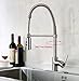 TimeArrow TAF852R-BN01 Stainless Modern Commercial Brushed Nickel Pull Down Sprayer Kitchen Faucet, Single Handle Kitchen Sink Faucet With Deck Plate