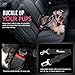 Pawaboo Adjustable Dog Safety Vest Harness with Seatbelt, Dog Seat Belt Harness for Car with Vehicle Connector Strap, Breathable Dog Seatbelt Safety Tether for Small Medium Large Pet, Small, Black