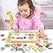 AMOSTING Alphabet Magnets Toddler Toys Educational Magnetic Letters 244Pcs Refrigerator Magnet for Preschool Learning Numbers Farm Animal Spelling ABC for Kids with Board