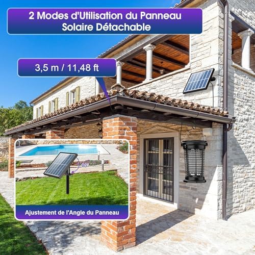 Lampe Anti Moustique Solaire 4500V