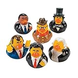 Fun Express US President Rubber Ducks - 12 pcs