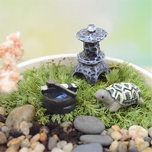 Cooltop Miniature Tortoise Set Fairy Garden Dollhouse Miniature Plant Pots Bonsai Craft Micro Landscape DIY Decor Set