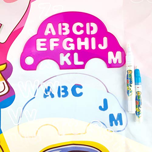 ITSMINE Best Kids Water Toys Doodle Mat for Toddlers is Fully Equipped with Drawing Accessories - Enjoy More Fun with Water Painting, Also Magic Water Drawing mat is Mess Free - Thumbnail 3