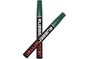 AUTOMOTIVATED ColorLugs RubberWriter Paint Pen for Car Tires | Oil-Based Marker for Tire Lettering | Waterproof Ink | Fast Drying | Medium Size Tip | Apply at Home | Color: Green | Pack of 2 Pens