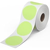 Rollo Circle Thermal Labels 2 Inch - Roll of 1,000 Round Sticker Labels - Multi-Purpose Direct Thermal Printer Stickers 2x2 (Green)