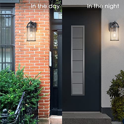 Klighten Outdoor Wall Lamp E27, Vintage Industrial Wall Light, Anthracite, Outdoor Wall Lights, Wall Lamp for Porch Garden, 40W Max, IP44, Not Included Bulb