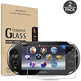 (Pack of 2) Screen Protector For PS Vita 2000, Akwox Premium HD Clear 9H Tempered Glass Screen Protective Film For Sony PlayStation Vita PSV 2000-Max Clarity And Touch Accuracy Film