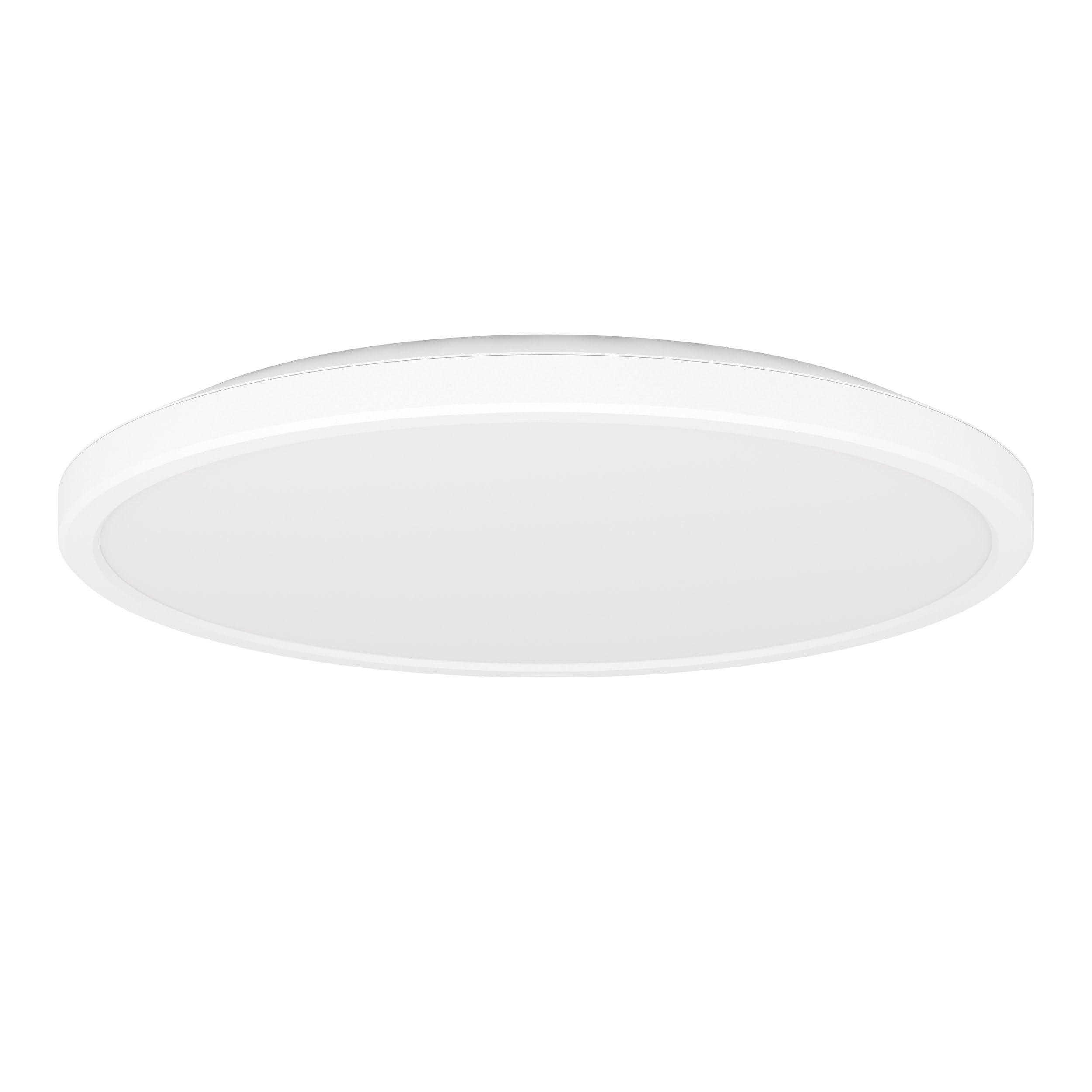 Eglo LED Ceiling Light Fitting Rovito, Round Ceiling lamp, Bathroom Lighting, Flush luminaire Made of Plastic in White, Warm White-Cold White, IP44, Ø 30 cm