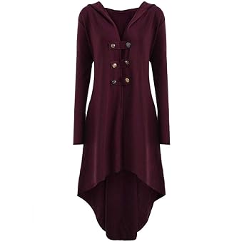 Steampunk Damen Mantel | Frauen Vintage Gothic Spitzen Steampunk Korsett Kleid Kostüm Eleganter Smoking-Blazer V-Ausschnitt L